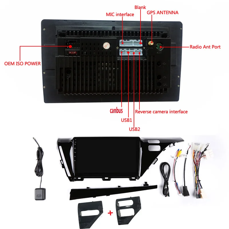 Автомобильный мультимедийный DVD плеер 10 дюймов Android GPS для Toyota Camry 8 XV 70 2017 2018 2019 2020