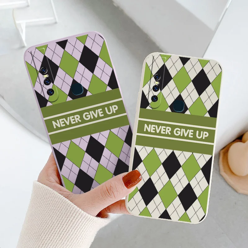 

Green Grid Silicone Case For VIVO S1 U3 Z5i U10 U3X PRO Y11 Y11S Y12S Y12 Y15 Y17 Y19 Y3 Y3S Y33S Y5S Y7S Y9S Soft Back Cover