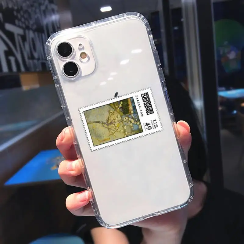 

Ins Stamp Label Barcode Phone Case Transparent for iPhone 11 12 mini pro XS MAX 8 7 6 6S Plus X 5S SE 2020 XR