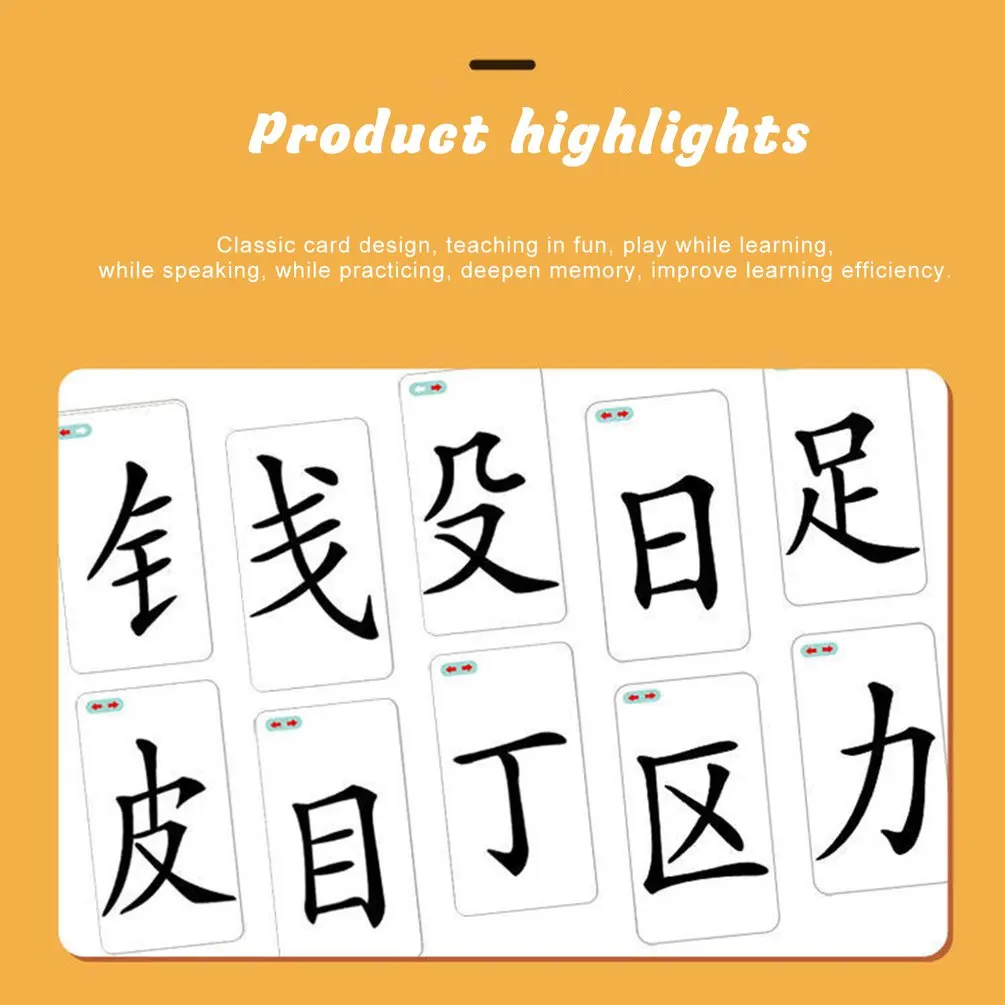 

Boxed Kids Enlightenment Game Learning Chinese Character Cards Portable Environmental Children's Toys Children Gift