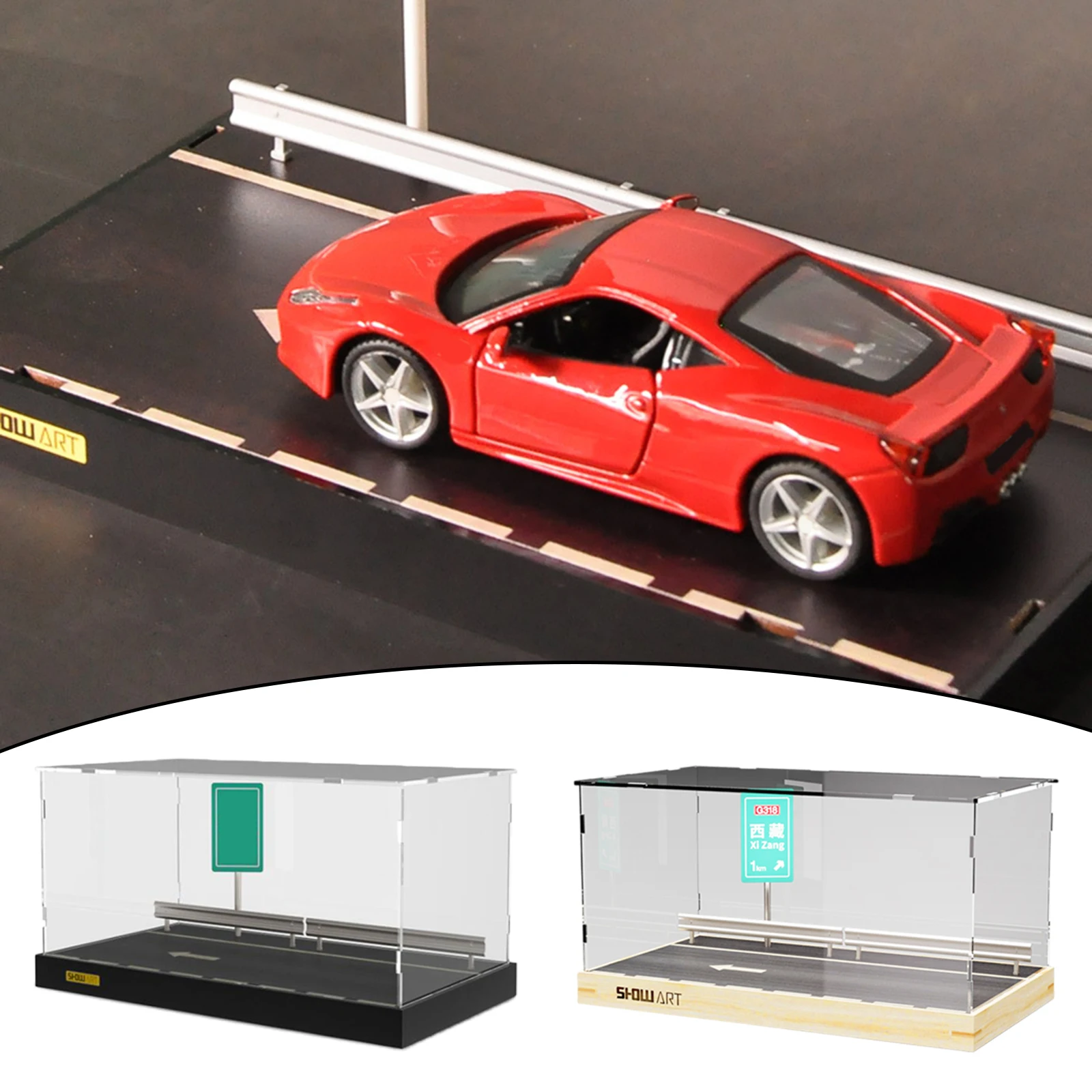 

Transparent Acrylic Display Case Collectibles Action Figure for 1:32 Diecast Cars 4WD Vehicle Toy Protection Cube Boxes