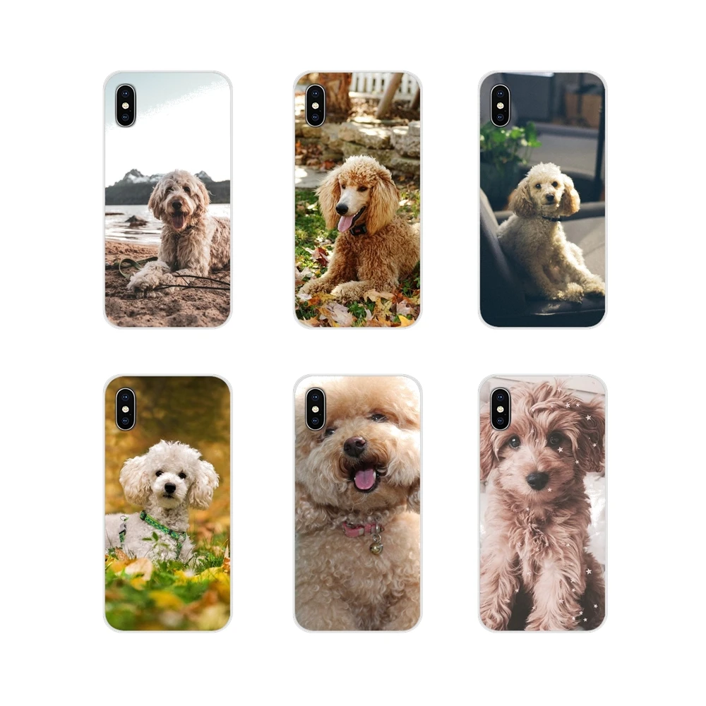 Аксессуары для телефона чехлы с рисунком пуделя женщин милые домашние собаки