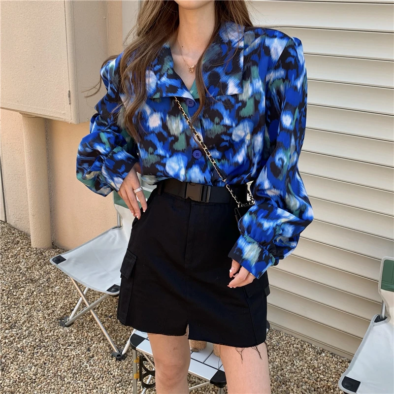

ZAWAHIKI 2021 Spring Blusas Mujer Floral Print Vintage Loose Blouses Women Tops Long Sleeve Korean Sweet Shirts Ins Fashion