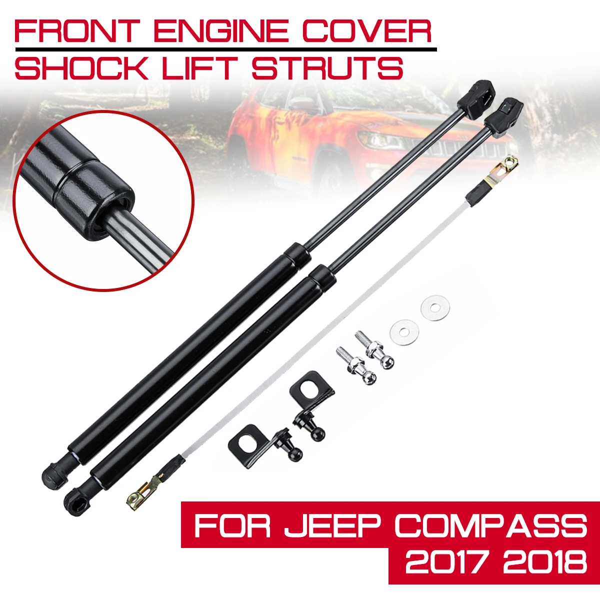 

For Jeep Compass 2017 2018 Car Front Engine Cover Hood Shock Lift Strut Struts Bar Support Props Rod Arm Gas Spring Bracket
