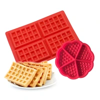 silicone cake molds bakeware non stick baking pastry tools diy pan waffle chiffon jelly pudding mousse red kitchen accessories