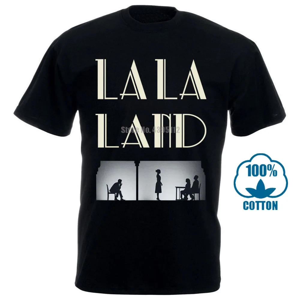 La Land Poster Emma Stone Ryan Gosling Homme Футболка модная Harajuku футболка крутые футболки с
