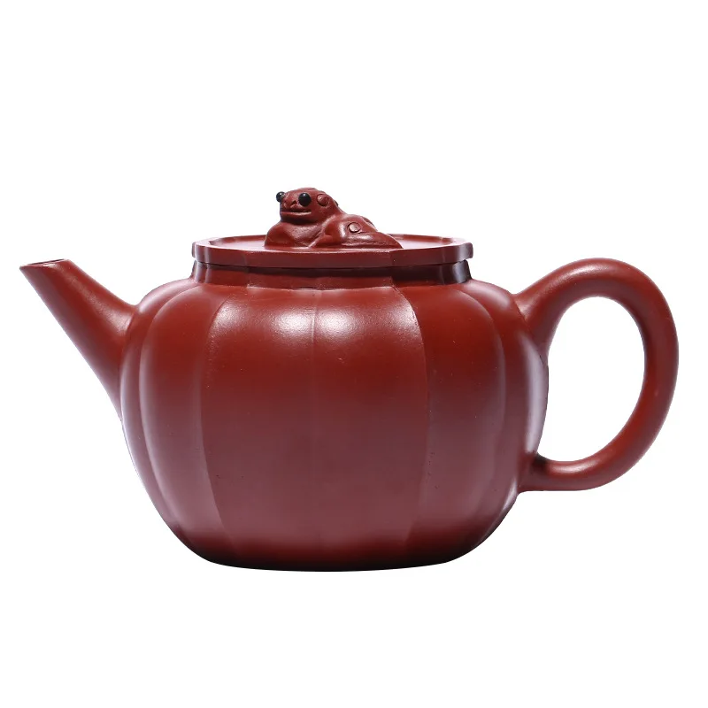 

Purple clay teapot rib auspicious animal teapot handmade tea set gift goods