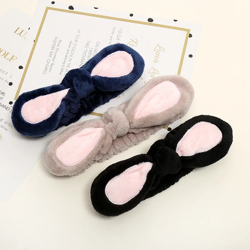 Новинка модный фланелевый мягкий бантик ободок с кроличьими ушами для женщин