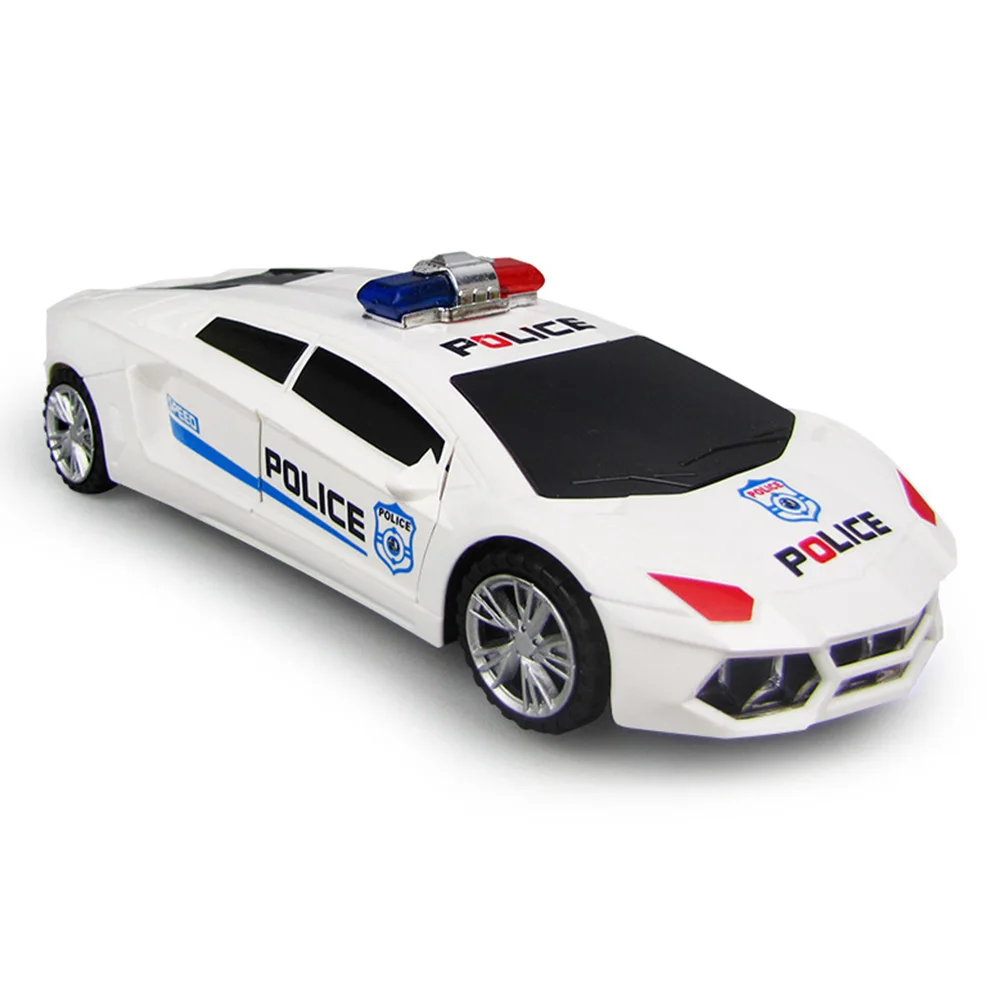 Полицейская игрушечная машинка с вращающимися на 360 градусов колесами крутая