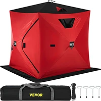 vevor ice fishing tent shelter shanty pop up 2 person 300d oxford fabric waterproof windproof for winter fishing camping hiking
