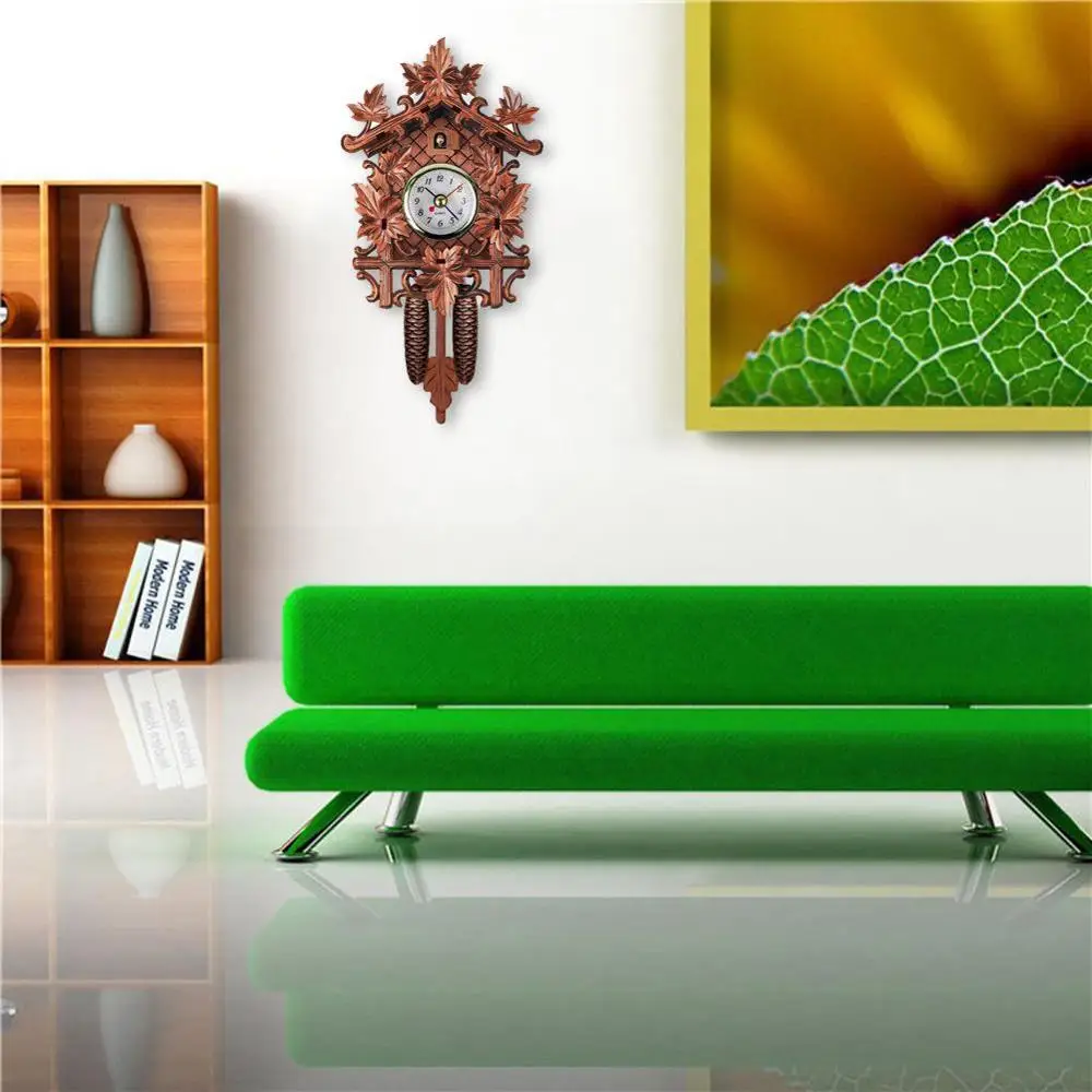 Домашние декоративные настенные часы с птицей Висячие винтажные деревянные для