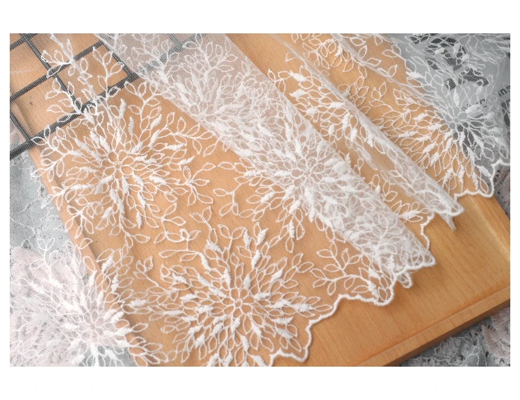 LASUI 0467 30 см 5 ярдов = 1 шт. платье юбка рукава аксессуары вышитый белый цветок