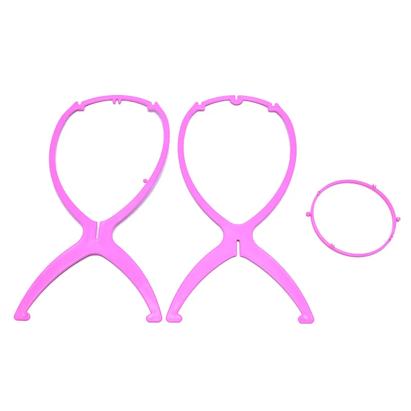 

1PCS Portable Ajustable Wig Stands Plastic Hat Display Wig Head Holders Mannequin Head Stand Folding Wig Stand