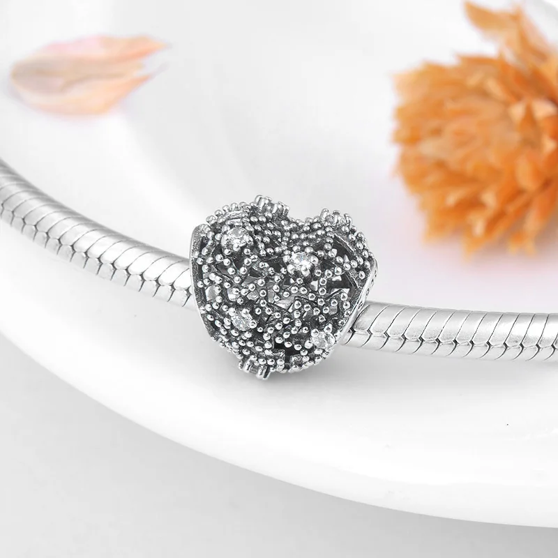 Бусины-шармы из серебра 925 пробы с фианитами | Украшения и аксессуары