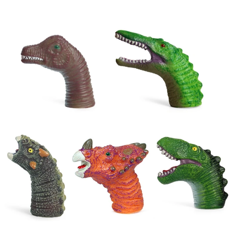 

5pcs/set Dinosaur Animal Finger Puppet Children Early Education Puzzle Toy J2HD