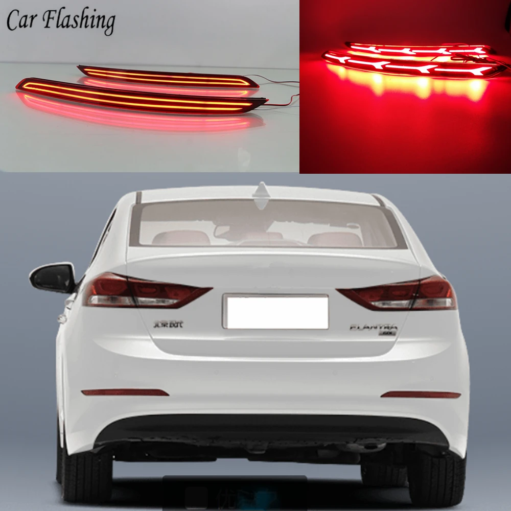 1 комплект светодиодный для Hyundai Elantra 2016 2017 2018 2019 Задний фонарь тормоза задняя