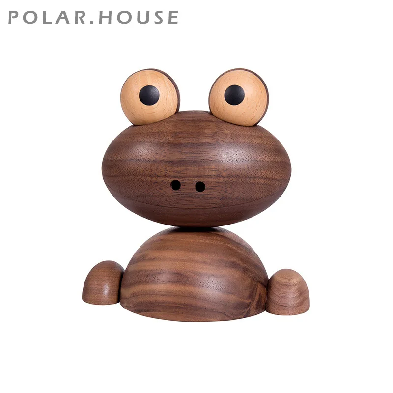 Аксессуары для украшения дома Современные деревянные фигурки лягушек