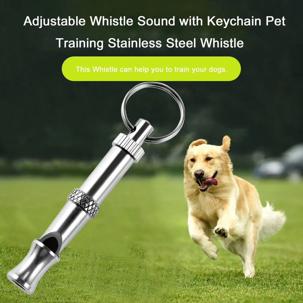 

1Pc Hot Pet Dog Training Adjustable Whistle Sound Pet Products For Dog Puppy Dog Whistle Stainless Steel Whistle Key Chain