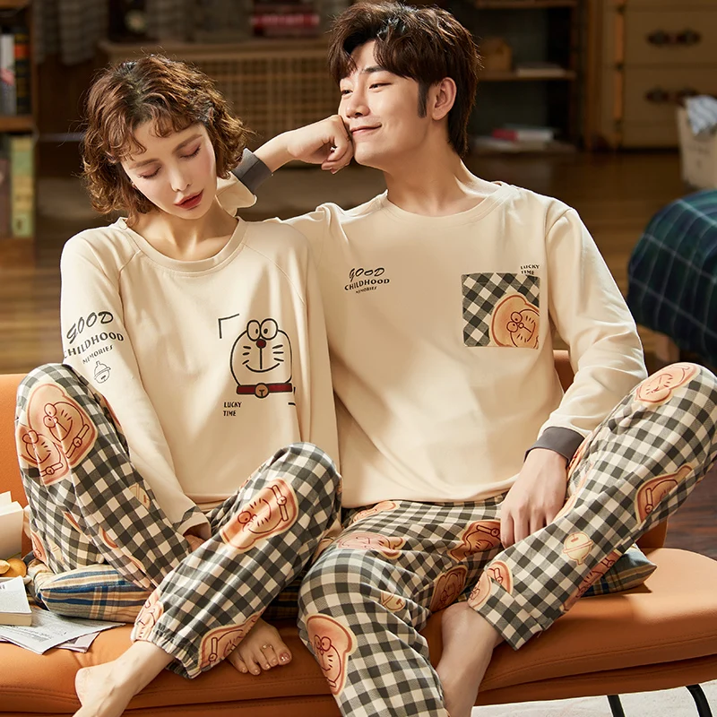 Одежда для сна пар женские шелковые атласные пижамные комплекты пижама с длинным