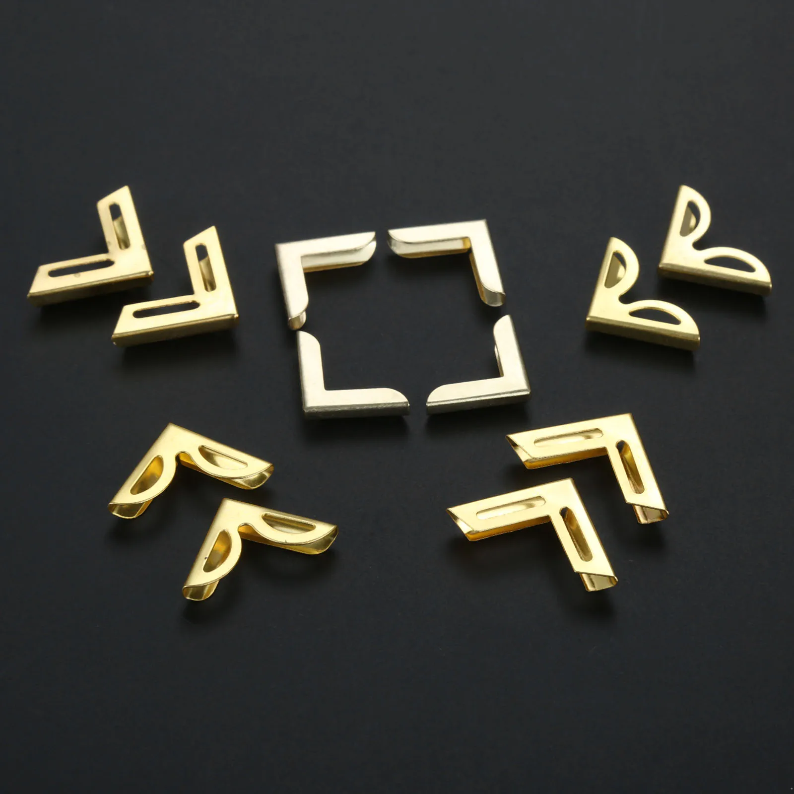 50 шт. Золотая мебель для книг скрапбукинга альбома меню папки Угловые протекторы