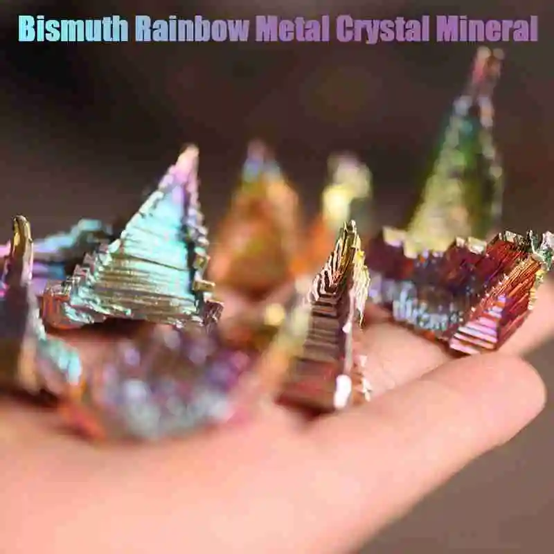

1Pc Quartz crystal rainbow titanium bismuth ore specimen cluster mineral