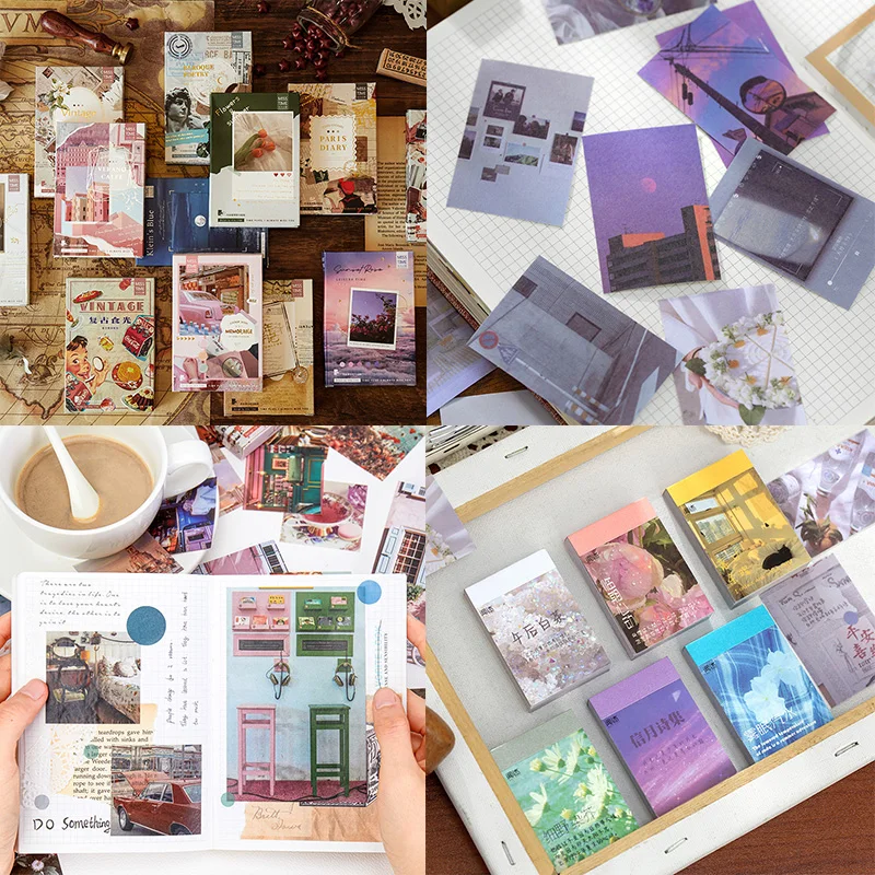 

10 стилей/набор, альбом с изображением роз для стикеров, дорожная книга, милый дневник, мини-журнал, скрапбукинг, винтажный декор, бумага
