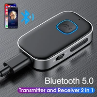 2 in 1 wireless bluetooth 5 0 receiver transmitter adapter 3 5mm jack for car music audio aux headphone receiver handsfree