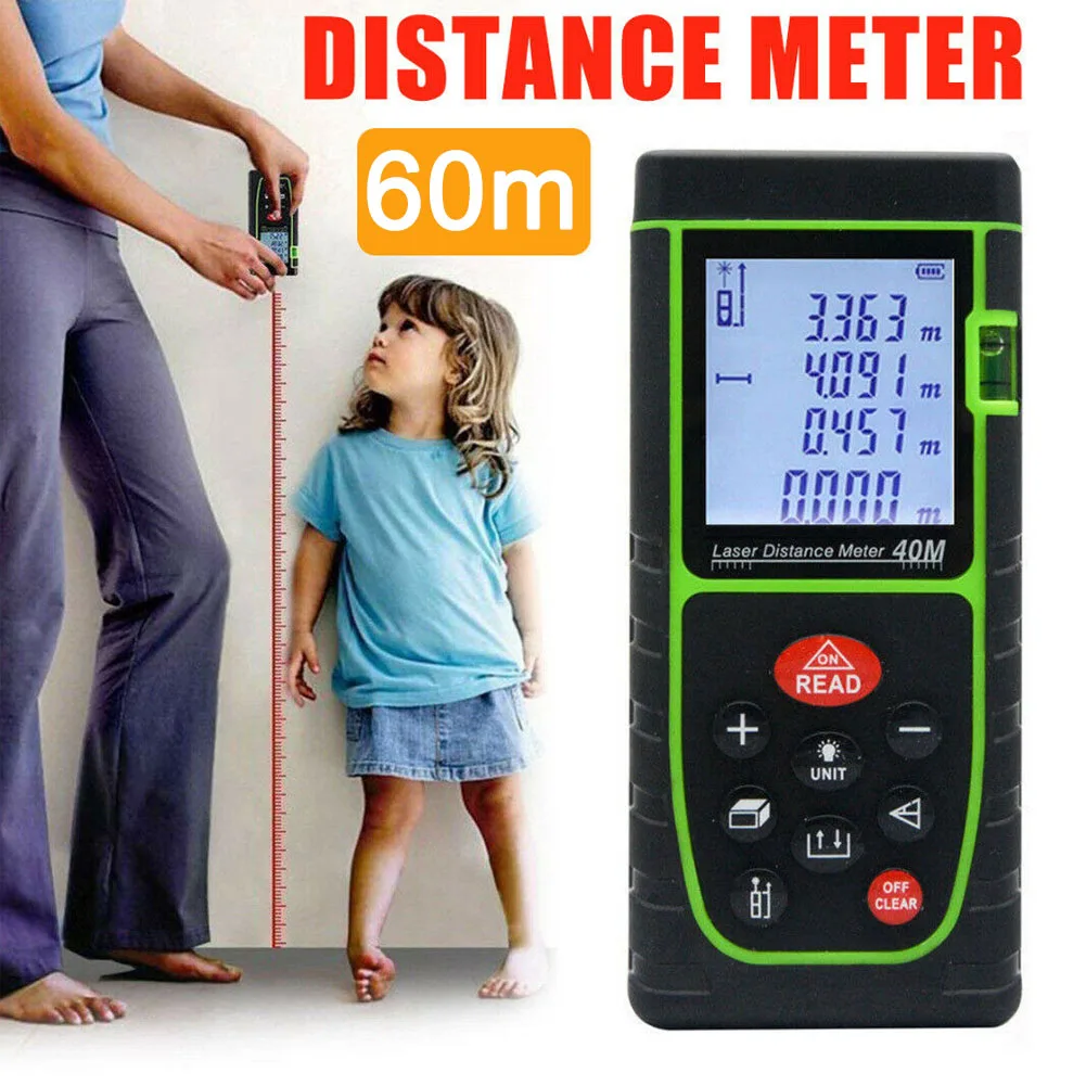 IP54 197FT цифровой лазерный дальномер рулетка дальность лазерного измерения