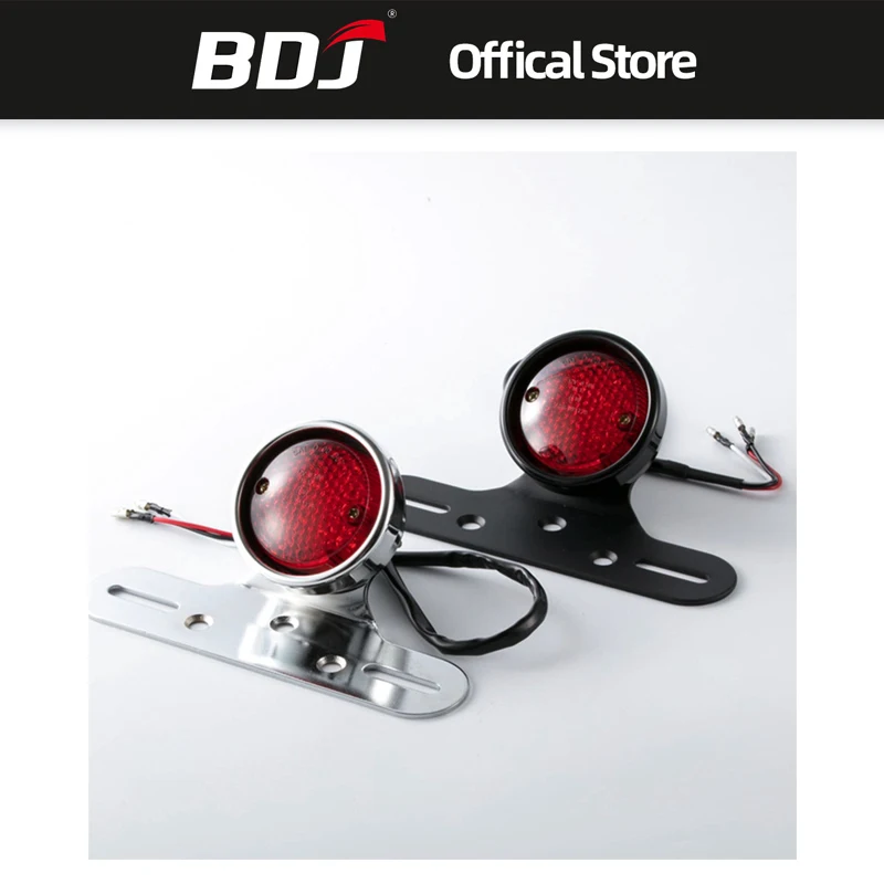 BDJ для Harley Cafe Racer хромированный Универсальный задний стоп сигнал мотоцикла