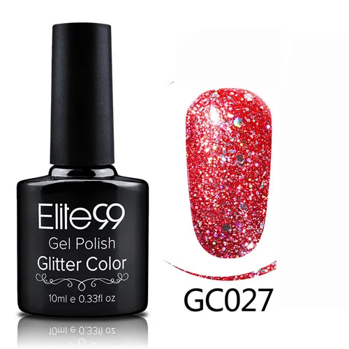GC027 Elite99 гибридные Лаки гель лак для ногтей набор Гель-лак с блестками Живопись ногтей искусство поли УФ гель лак Топ базовый праймер для маникюра - Color: GC027