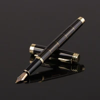 luxury checkered pattern ink nib fountain pen business writing signing calligraphy pens gift office stationery supplies