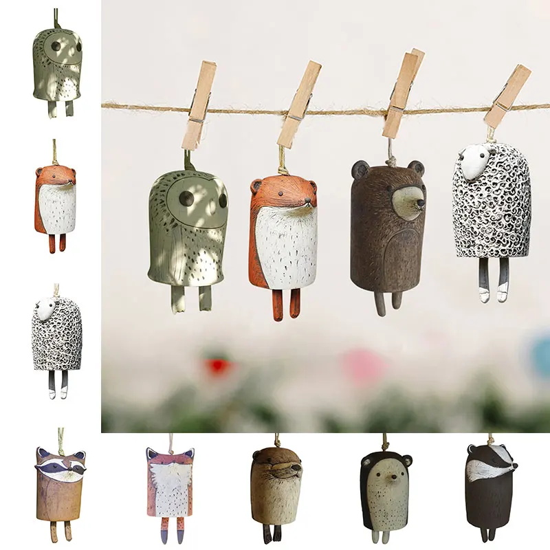

1PC Beautiful Animal Wind Chimes Resin Wind Chimes Room Decoration Baby Room Decor Outdoor Garden Room Decoration