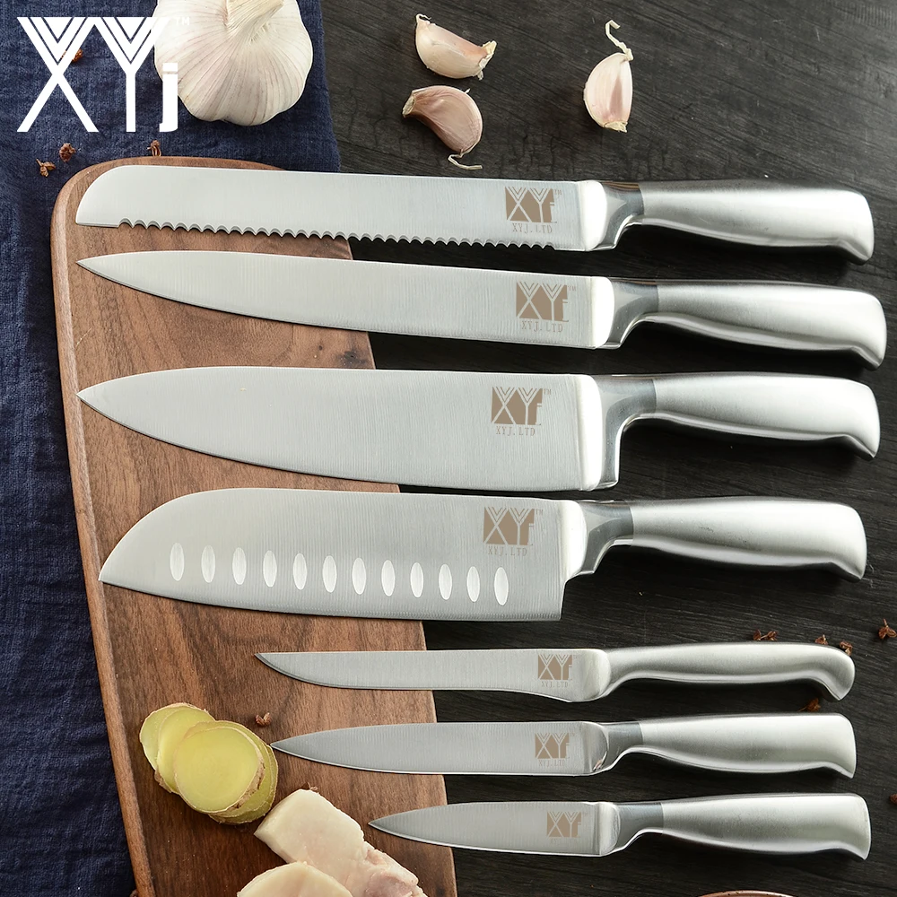XYj Kitchen Stainless Steel Knives Cutter Covers Tools Fruit Utility Santoku Chef Slicing Bread Boning Knife Accessories | Дом и сад