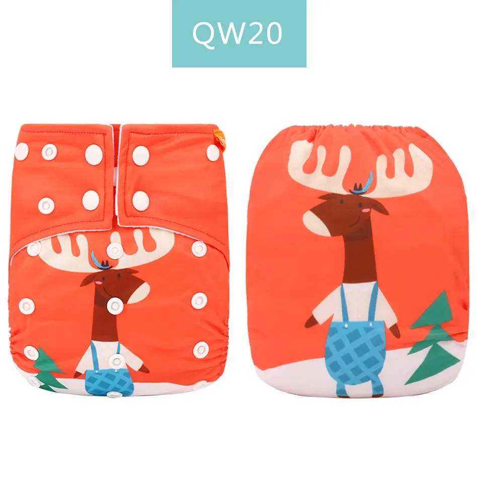 QW20 pocket diaper HappyFlute детские карманные тканевые подгузники с цифровой позицией, экологически чистые подгузники с карманом, один размер, подходит для 3-15 кг, для маленьких мальчиков и девочек - Цвет: QW20 pocket diaper