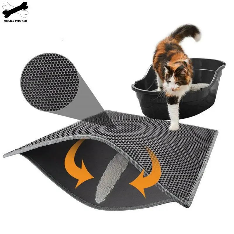 Двухслойный s коврик для кошачьих туалетов Eva коврики ловли с водонепроницаемой