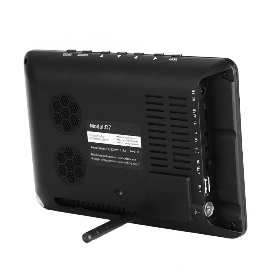 Портативный цифровой HD светодиодный телевизор 800x480 7 дюймов Автомобильный телевизионный ресивер dvbt2 ТВ Поддержка TF карта USB аудио видео для LEADSTAR 7 дюймов