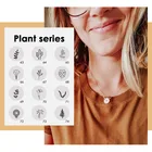 Женское Ожерелье из нержавеющей стали Visunion 316L, ожерелье золотого и серебряного цвета с гравировкой цветов