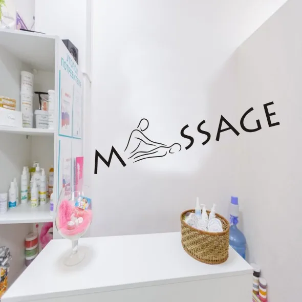 Виниловая наклейка на стену массаж расслабление спа салон красоты здоровье | Дом