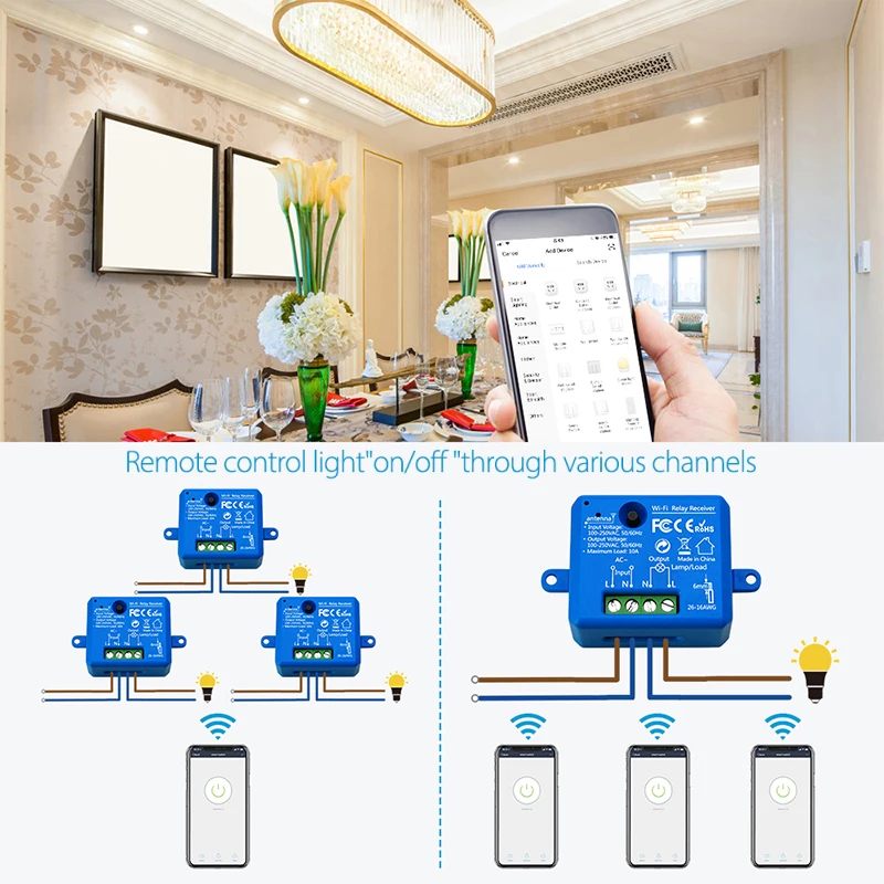 Tuya Smart Life крошечный WiFi Разъем модуль выключатель света, приложение дистанционного управления, голосовое управление, работа с Google Home Echo Alexa IFTTT