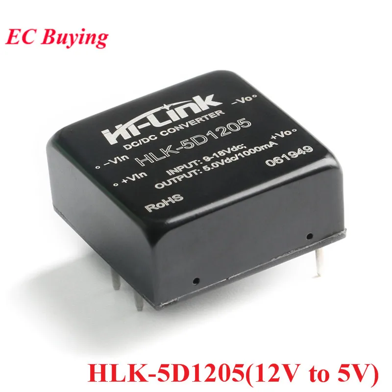 DC-DC изолированный модуль питания преобразователя 5W DC 12V to 15V/5V/12V 24v 5V/12V