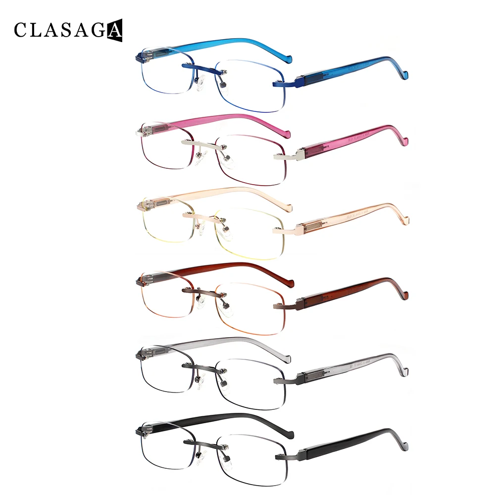 

6 шт./упаковка, мужские и женские очки для чтения без оправы с диоптриями + 1,0 + 2,0 + 3,0 + 4,0 + 5,0 + 6,0