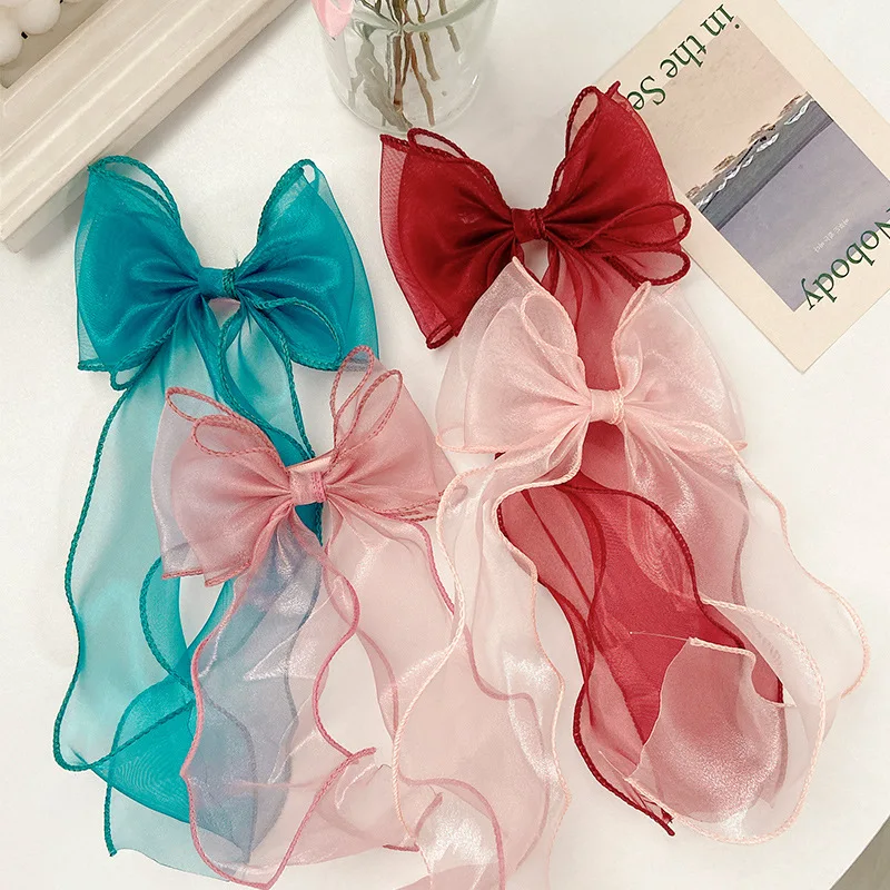 

New Style Ponytail Hairband Female Big Bow Hairpin Temperament and Beautiful Girl Braided Hair Headdress Dual-use Hairpin