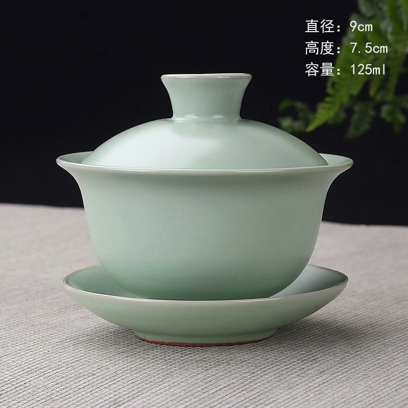 [GRANDNESS] Традиционный китайский чай набор Ruyao Gaiwan Celadon Gongfu Чайный Tureen чаша 125 мл