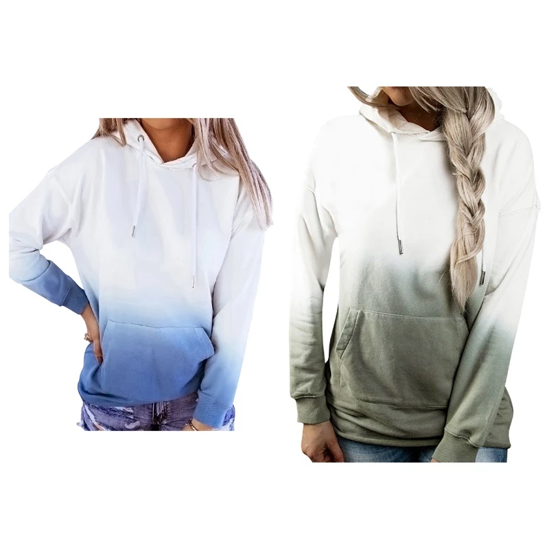 

Женские толстовки с длинным рукавом и градиентом, 2 шт.