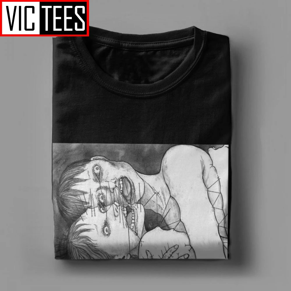 Junji Ito Мужская футболка с короткими рукавами мангой и странным японским