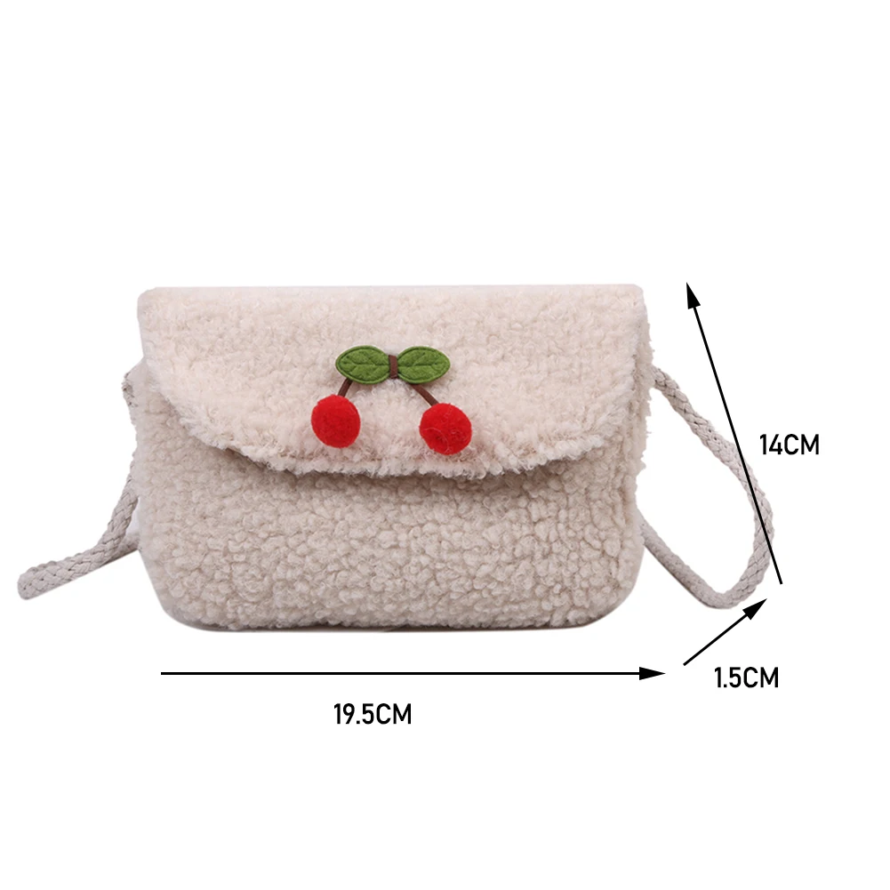 

Plush Women Flap Square Messenger Bag Casual Shoulder Handbag Cute Street Totes Fashion Exquisite Shopping Bag