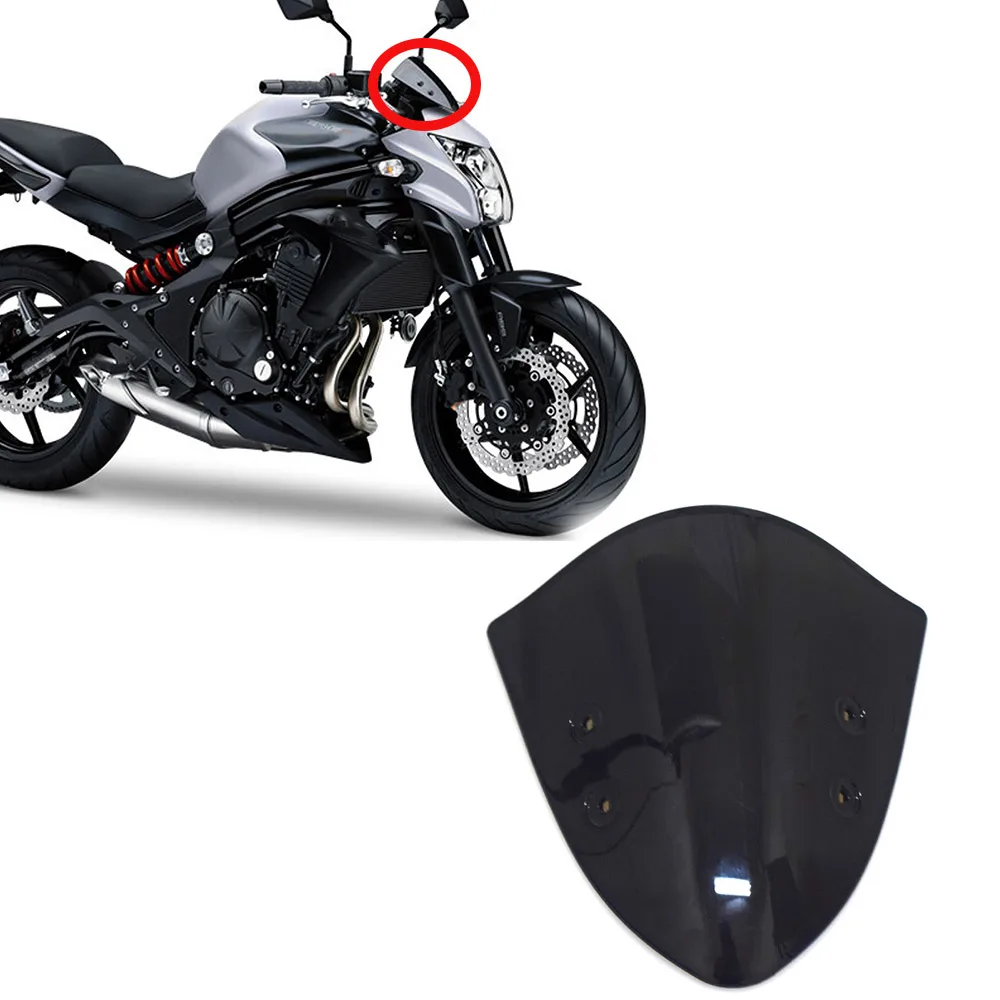 Parabrisas de motocicleta de alta calidad, Deflector de viento, obturador de viento, cristal frontal para Kawasaki ER-6N ER6N 2012 2013 2014