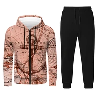 team wear 3d printed mens and womens sports hoodie top 2021 autumn winter long sleeve sweater sports pants fashion suit