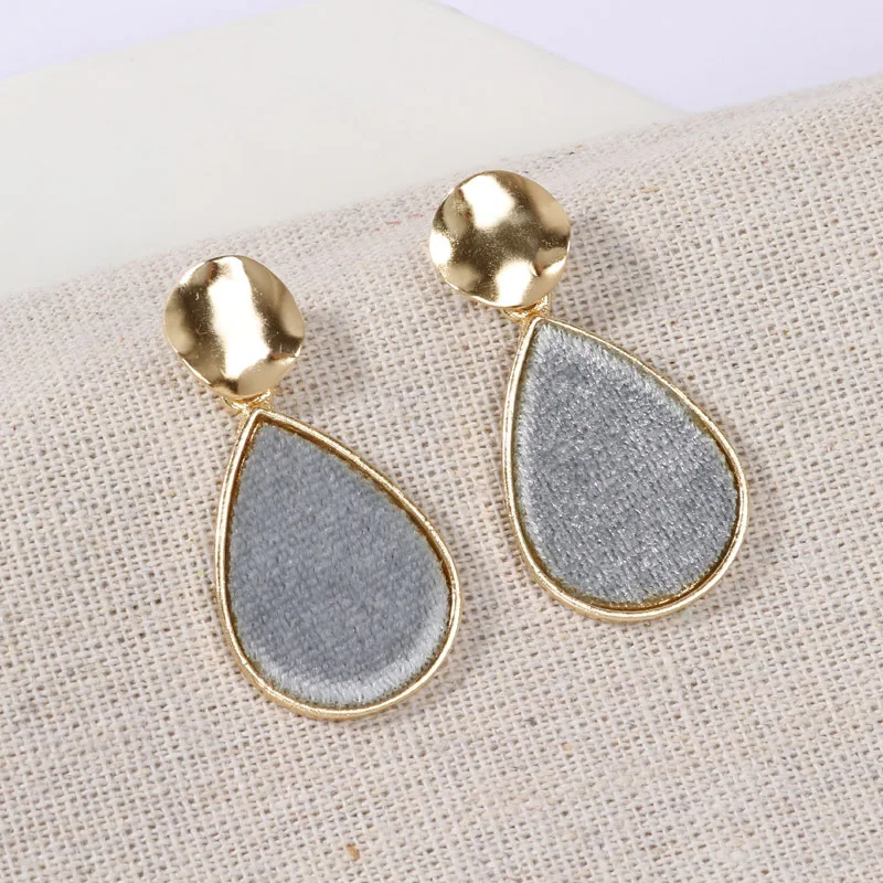 Женские винтажные креативные плюшевые серьги с каплями воды Новейшие Модные