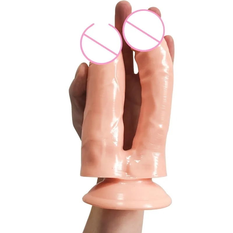 Большой анальный фаллоимитатор двойной фаллос для женщин Анальная пробка